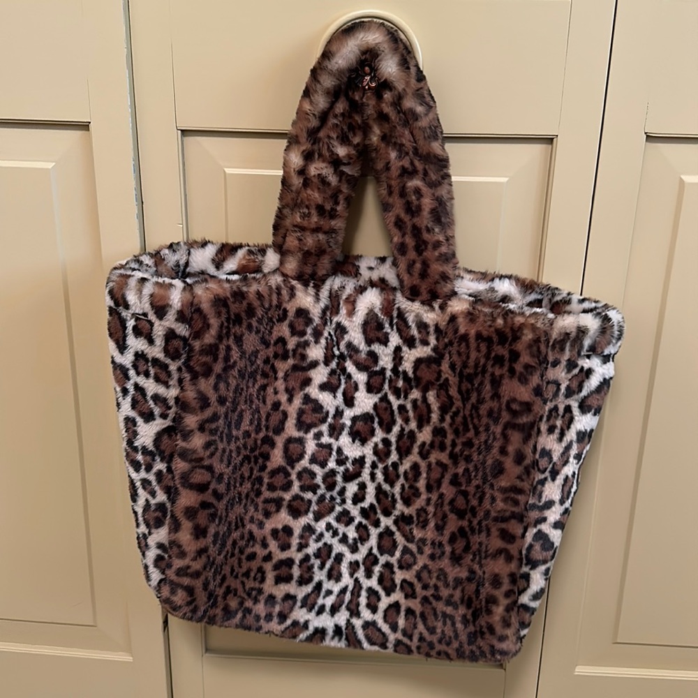 Cabi faux fur tote bag